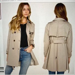 Sugar Lips Beige Double Breasted Small Trench Coat